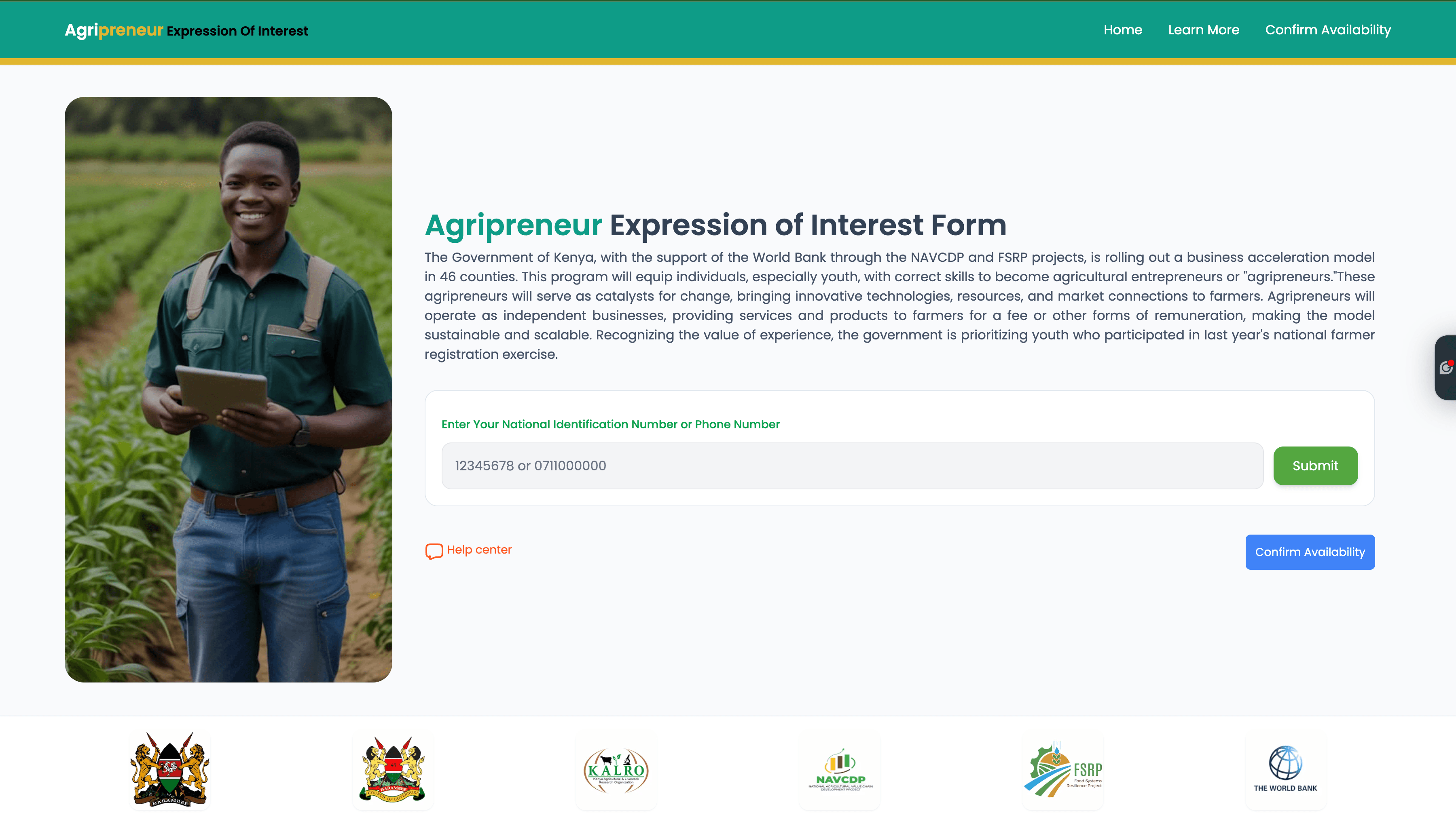 Agripreneur Expression Of Interest (APEOI)