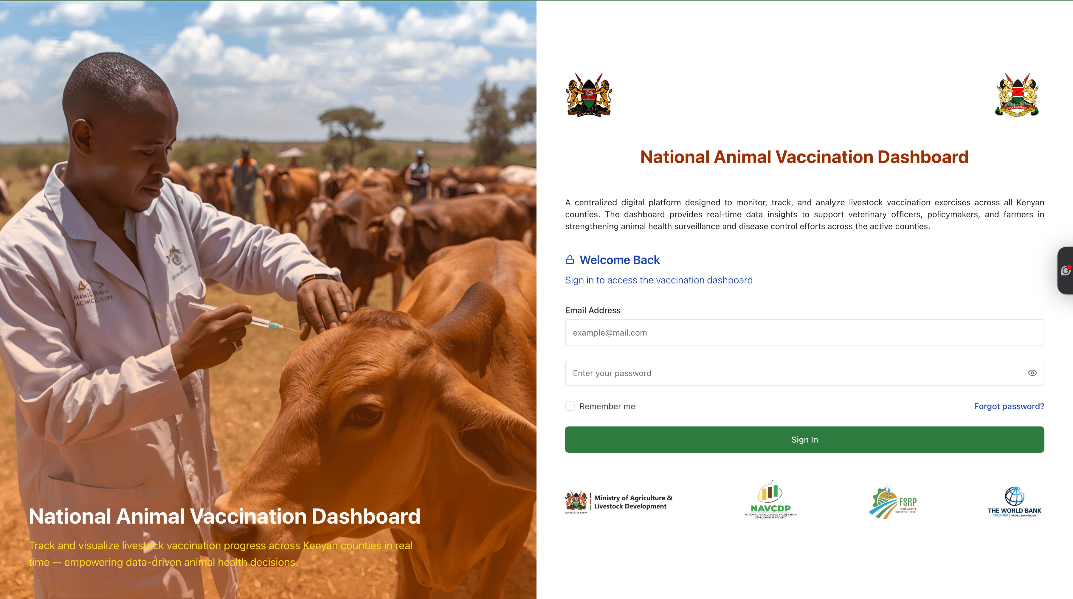 National Animal Vaccination Portal